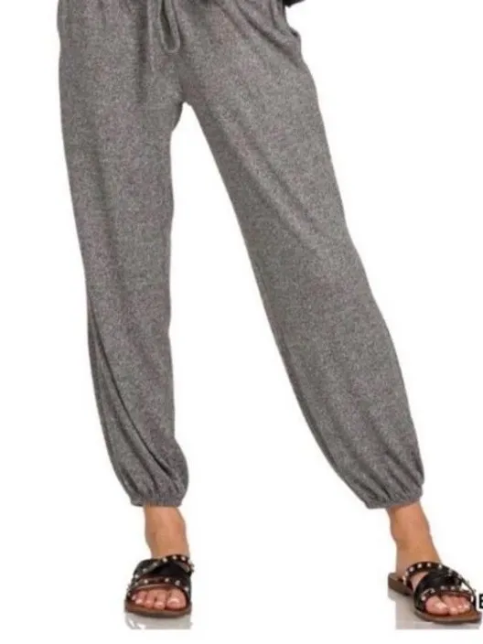 Zenana Soft Melange Hacci Jogger - Image 2