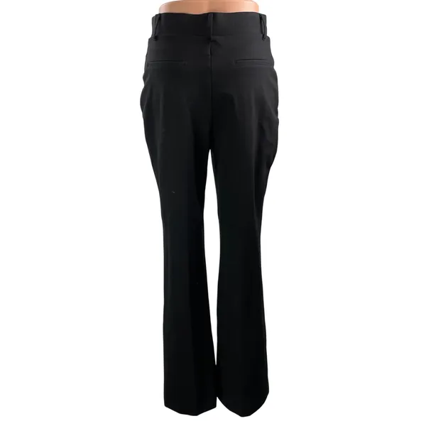 NEW Quince Women's Black High Waisted Pleated Flared Trouser Dress Pants Size S - Image 3