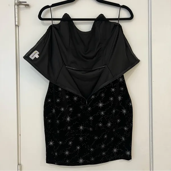 Revolve Superdown Stevie Sweetheart Mini Dress Black Metallic - Image 7