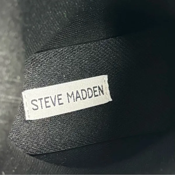 Steve Madden Glossy Tall Black‎ Heeled Rubber Boots Size 7 - Image 9