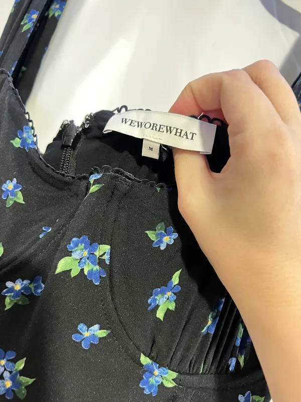 We Wore What Black Floral Dress - Image 2