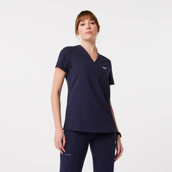 FIGS Catarina One-Pocket Top Navy - Image 5