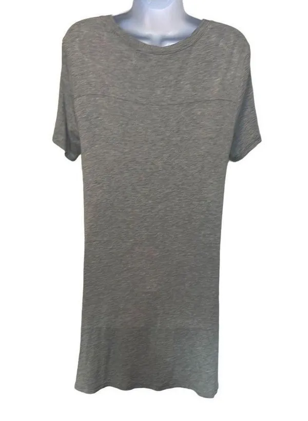 BCBGeneration Women's Gray Short Sleeves Pullover T-Shirt Dress Size L - Image 2
