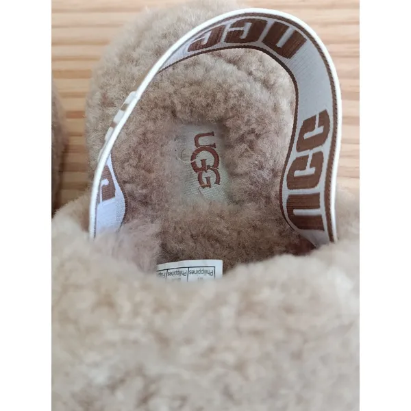UGG Fluff Yeah Slide Slippers Taupe Sand Size EU 36 US 5 W Great Condition - Image 9