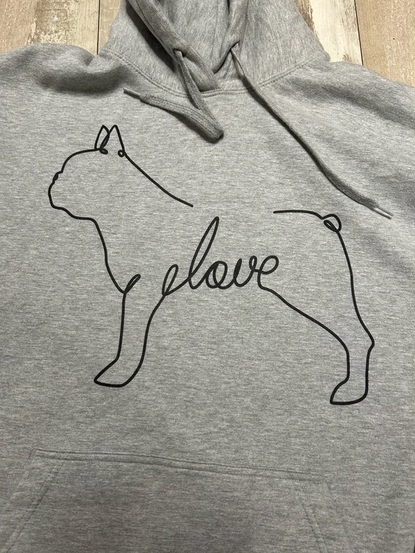 Frenchie hoodie Gray Size 2X - Image 2