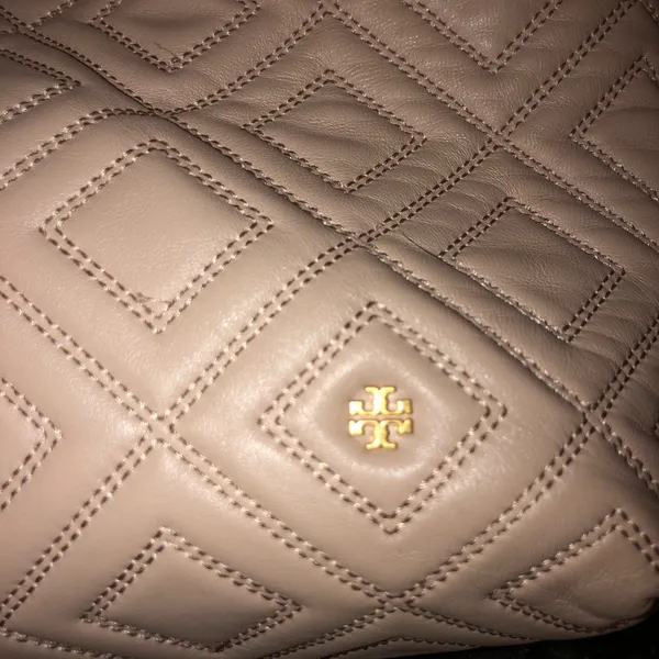 Tory Burch Pink Quilted Leather Tote with Gold Hardware - Image 3