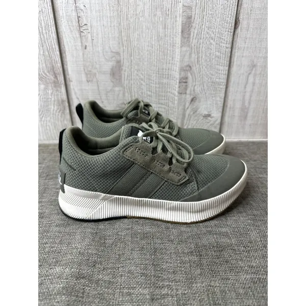 Sorel Womens Sneakers Size 6.5 US Olive Green Out n About WP Casual Shoes - Image 2