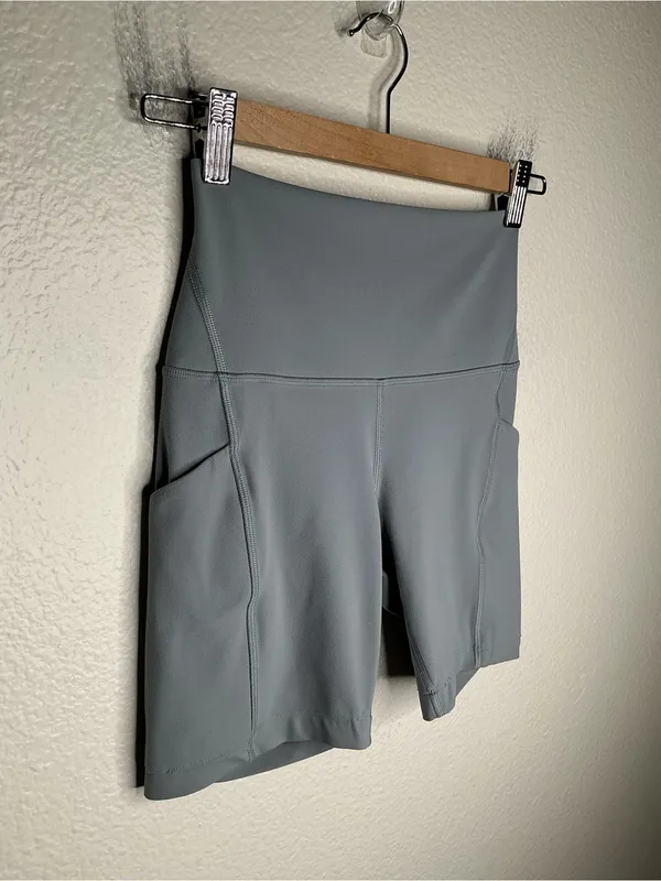Lululemon Align High Rise Short with Pockets grey 4 - Image 2