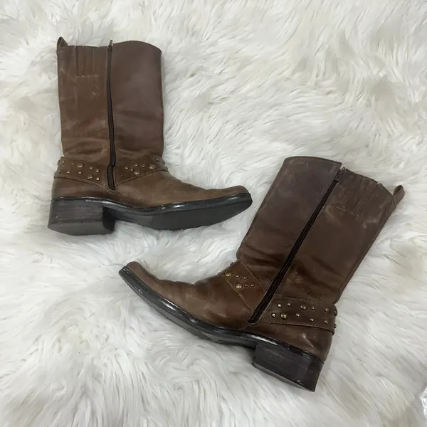 Matisse Studded Western Leather Cowboy Boot Sz 7 - Image 9