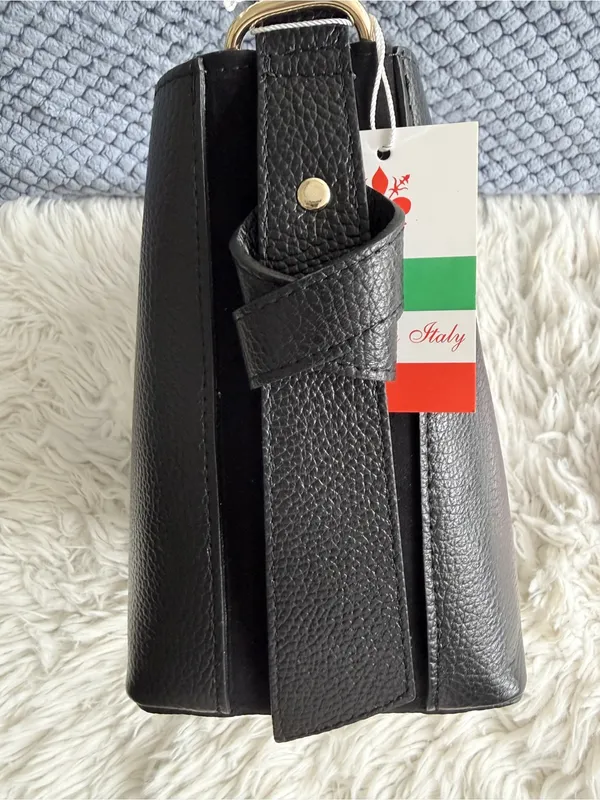🇮🇹 Firenze Pebble Leather Two in One Bucket Bag - Image 5