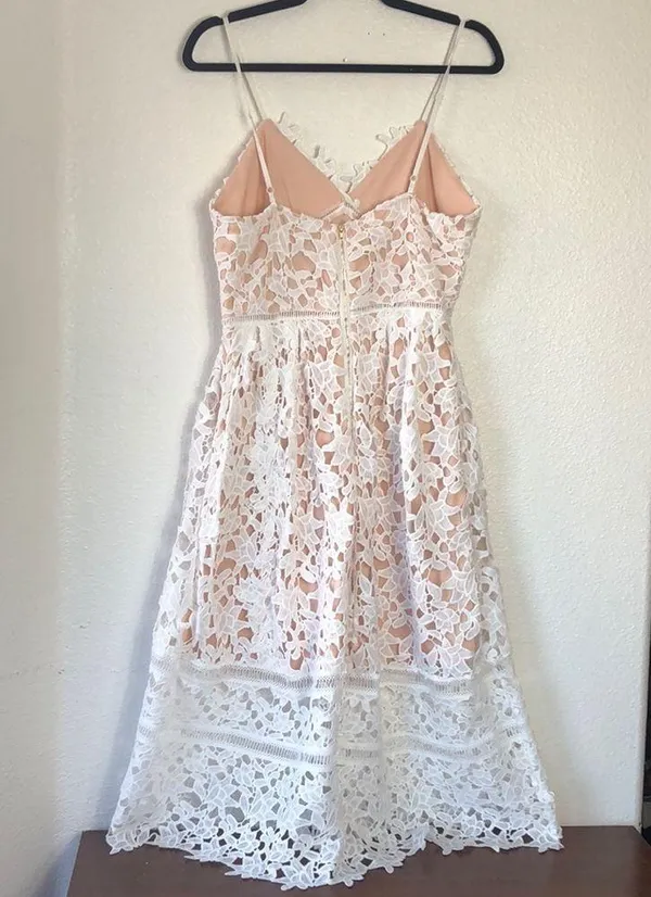 Gorgeous dress lace laser cut cottage core formal dress wedding guest spring - Image 3