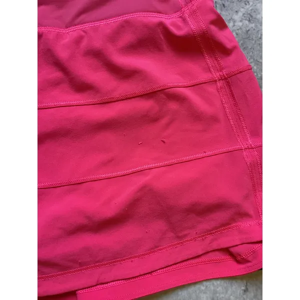 Lululemon Women Pink Athletic Tennis Golf Skirt Ruffle Back Size 6 Activewear - Image 4