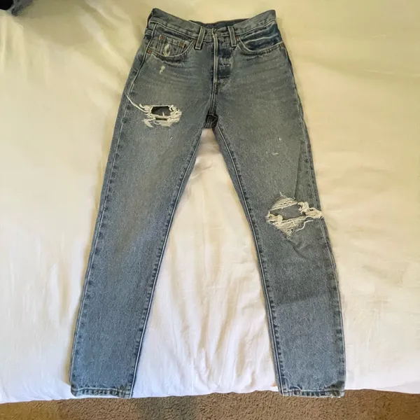 Levi’s 501 s distressed ripped denim jeans pants - Image 2