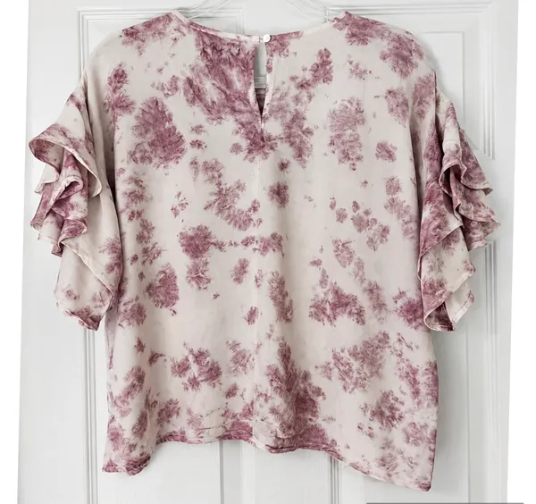 Style Envy pink & white tie-dye blouse - Image 5