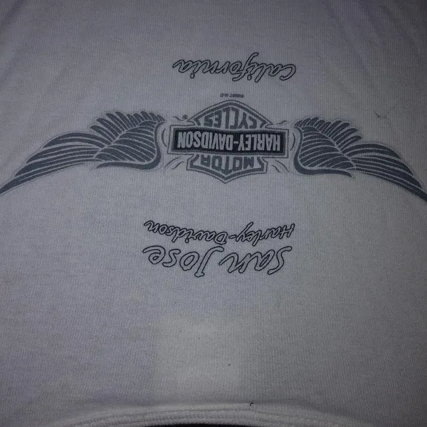 HARLEY DAVIDSON L White Black Jeweled Top - Image 3