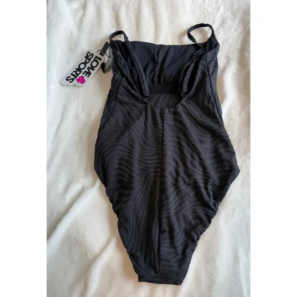 Love & Sports Jacquard Santorini Square Neck One-Piece Swimsuit - Image 4