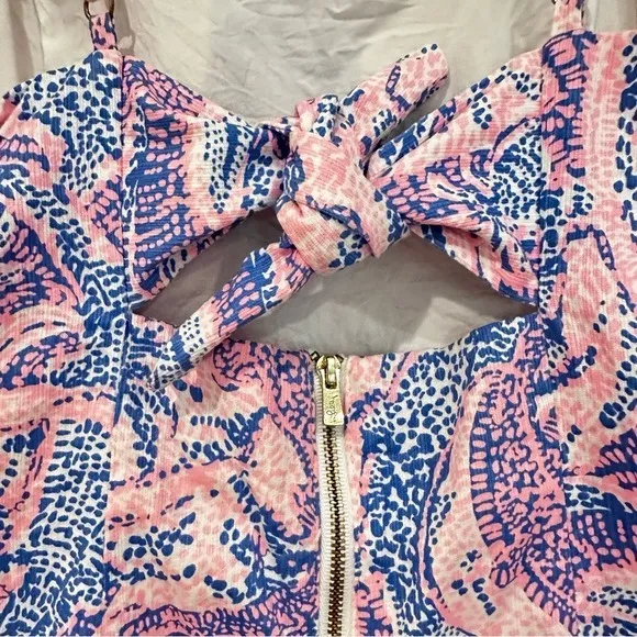 Lilly Pulitzer Shelli Sheath Dress Women's 0‎ Blue Pink Feminine Dainty Classic - Image 7