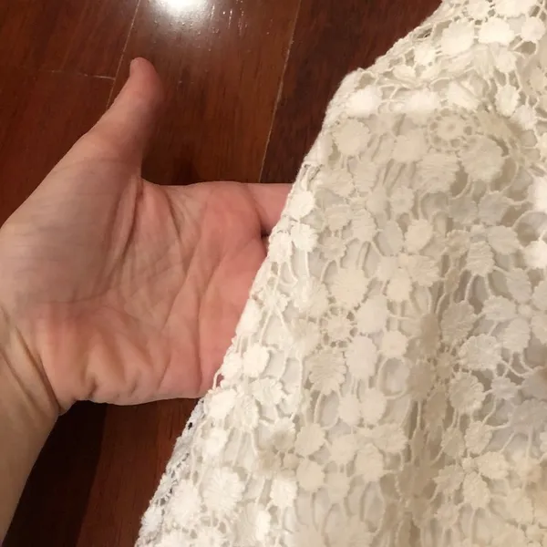 ALC Frank Bolen Lace White Floral Mini Off the Shoulder - Image 7