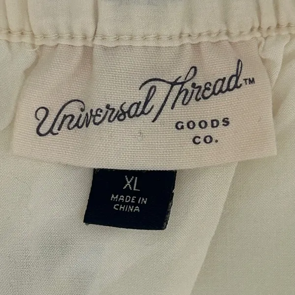 Universal‎ Thread Cream Floral Tiered Ruffle Mini Skirt XL Cotton Blend - Image 3