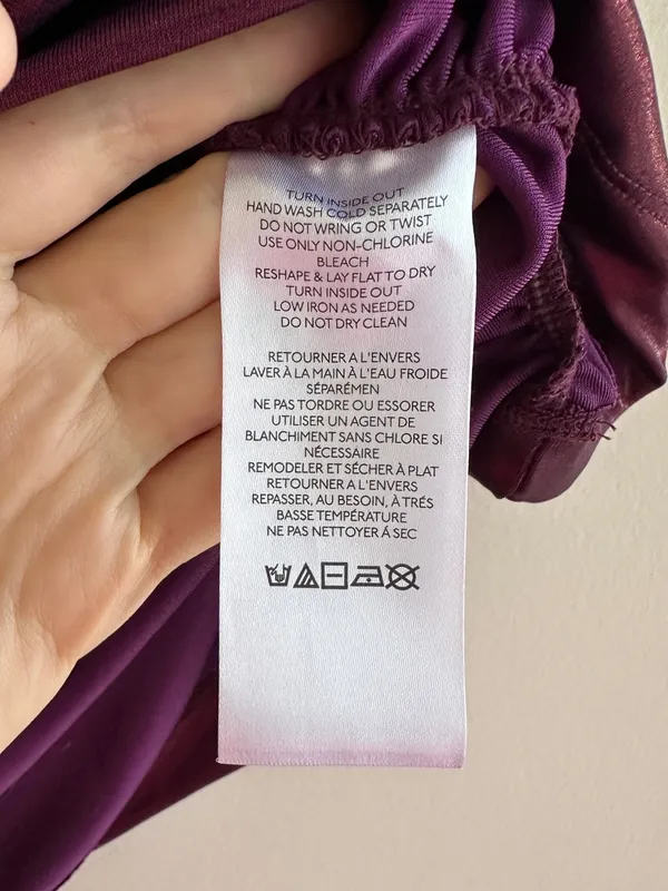 Maeve by Anthropologie Mock-Neck Ruched Shine Tank, Plum/Prune, Size Large - Image 16