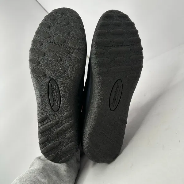 Hotter Thrill Navy Nubuck Leather Perforated Slip-On Comfort Shoes Sz 8.5 - Image 6