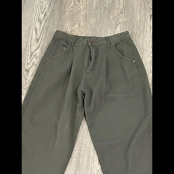 Women’s New With Tags Aachoae Green Medium Jean Pants - Image 2