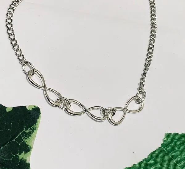 Triple Infinity Statement Necklace New - Image 5