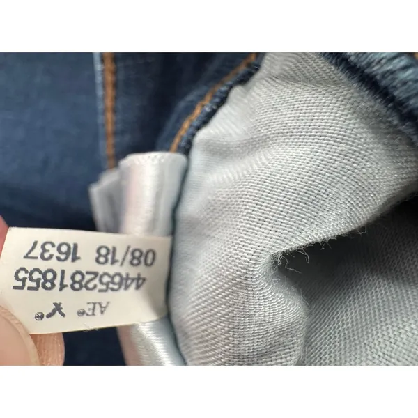 American Eagle Skinny Jeans Size 0 Super Stretch High Rise Dark Wash 25” inseam - Image 5