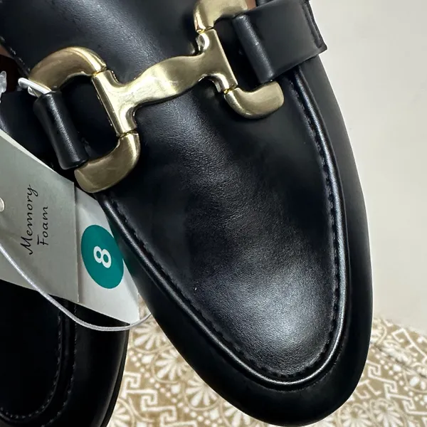 A New Day Black Loafers with Gold Accent - Image 8
