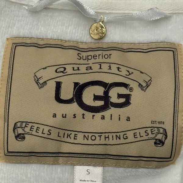 UGG Australia Duffield II Robe White Women's Small - Image 10