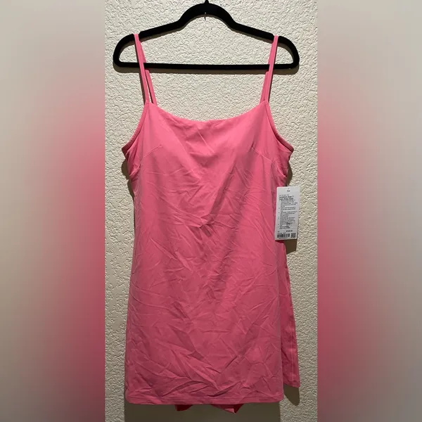 Lululemon NWT Align Cami Strap Dress Sakura Pink Shorts Underneath Size 14 - Image 5