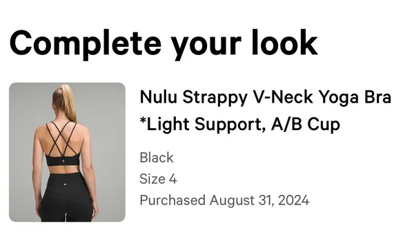 Lululemon Strappy Sports Bra - Image 3