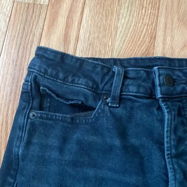 Old Navy Jeans Womens 6 Black High Rise OG Straight Distressed Casual Minimalist - Image 7