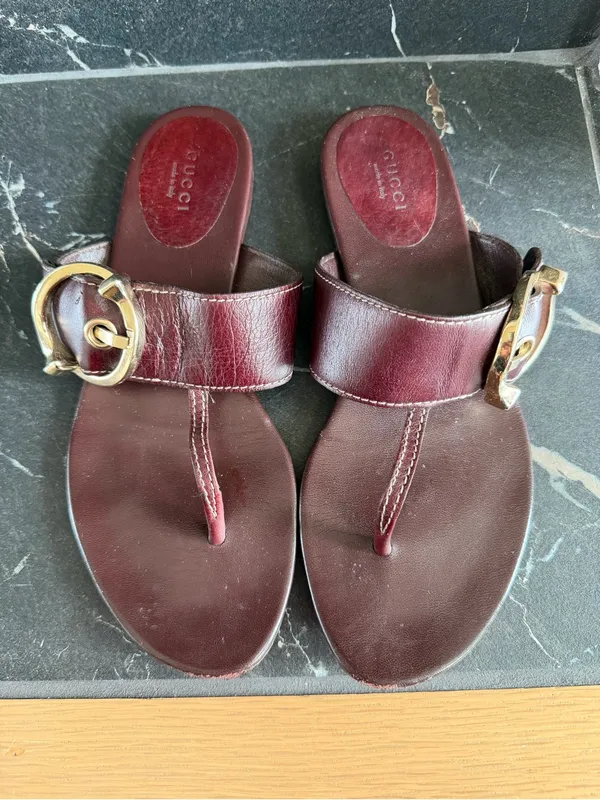 Gucci Horsebit Leather Sandals - Image 2