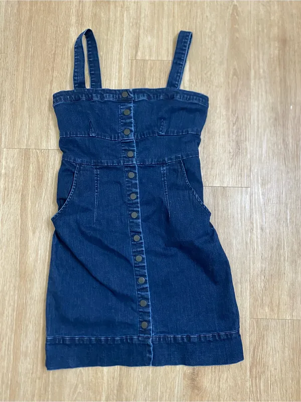 Genetic Denim Indigo Button-Front Denim Sundress - Image 3