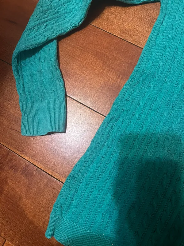 U.S. Polo Assn. Teal Ribbed Sweater - Image 4
