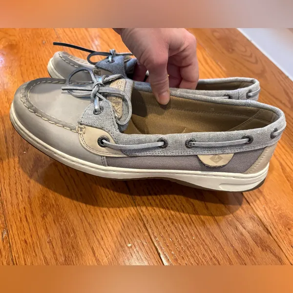 Sperry Top-Sider Angelfish Gray Leather Boat Shoes Women’s 8.5 - Image 3