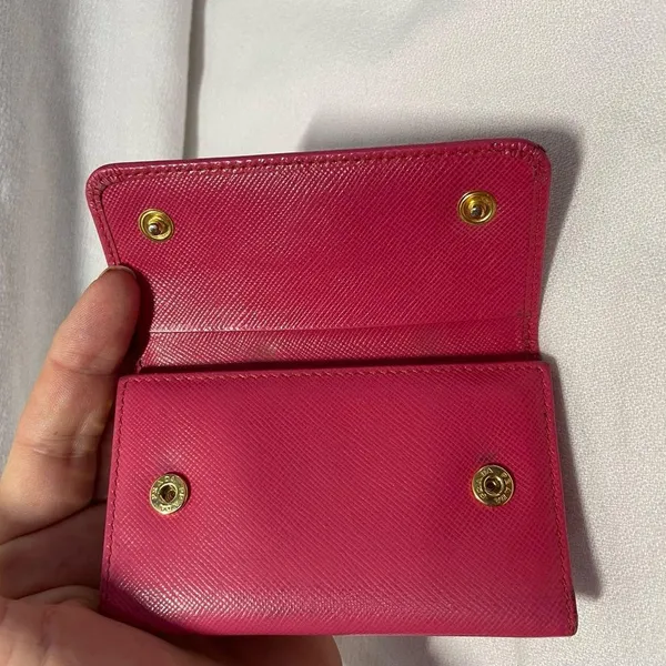 Prada Pink Saffiano leather key case - Image 6
