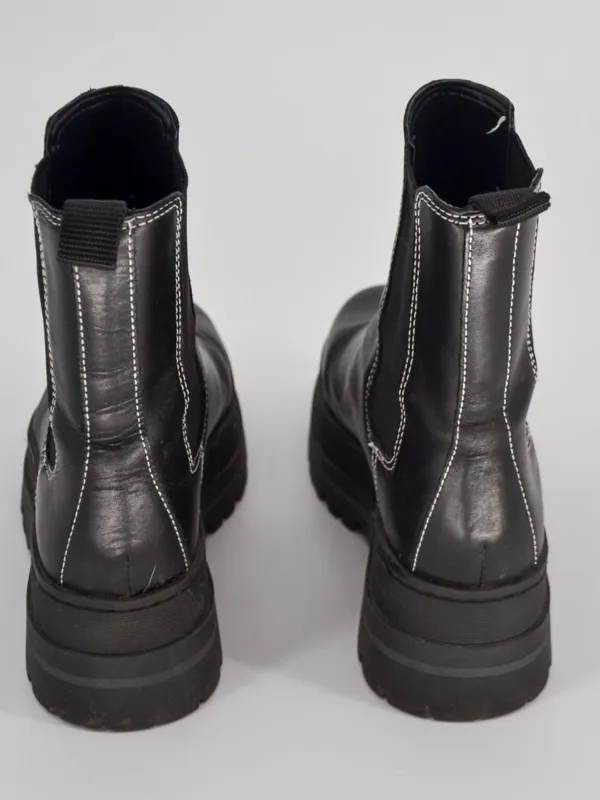 Marc Fisher LTD Patrick Chelsea Lug Sole Boots Black Leather 8.5 - Image 5