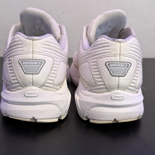 Brooks Addiction Walker V-Strap 2 White Leather Walking Shoes Womens 8.5 - Image 8