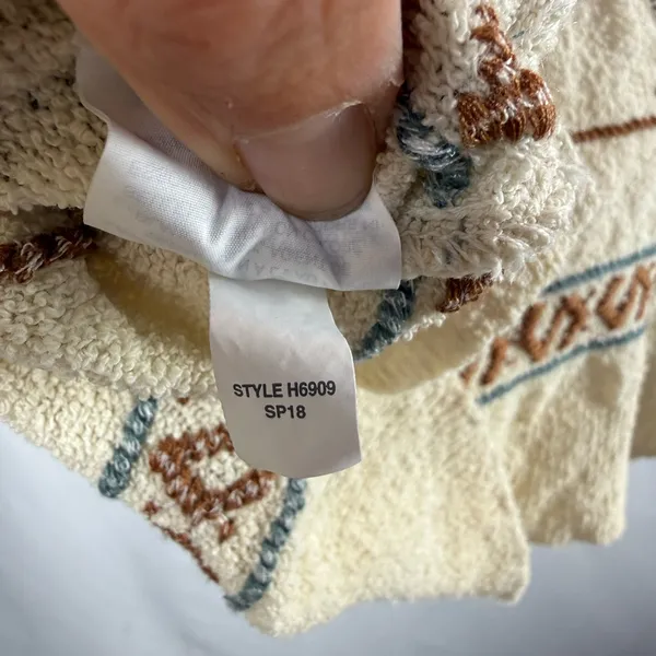 Madewell Embroidered Reseda Pullover Sweater in Cream Multi Size‎ Small - Image 7