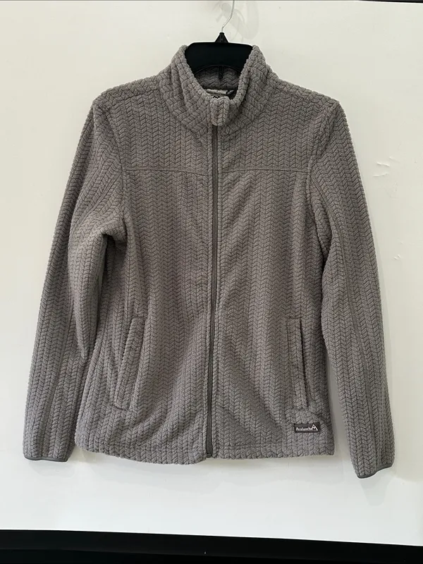 Avalanche Hawthorn Cabled Fleece Jacket NEW Gray Small - Image 2