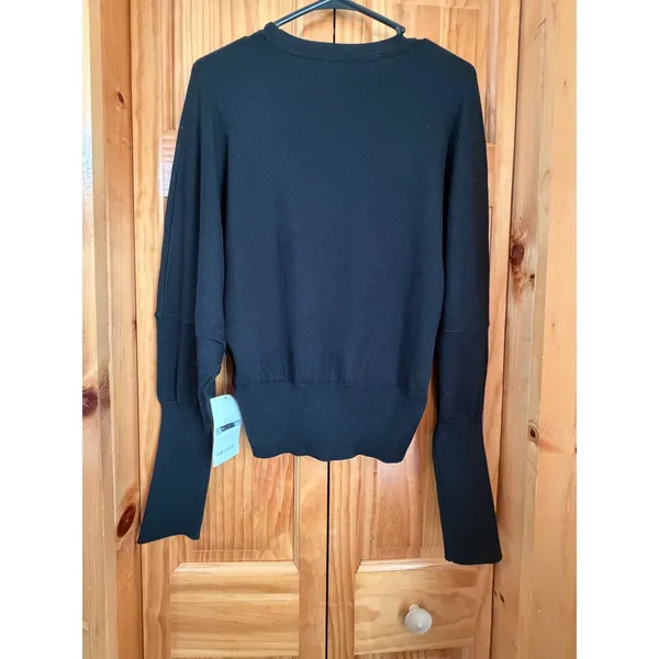 NWT Karen Kane Black Rosy Rebel Dolman Sleeve Sweater Sz S Relaxed Fit Crew Neck - Image 4
