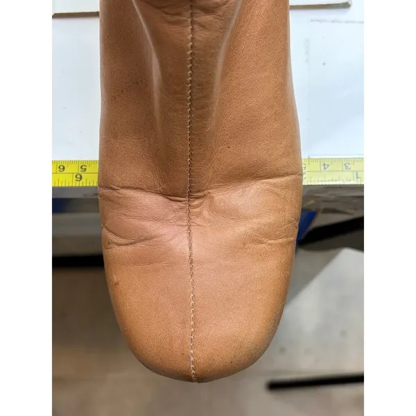 Jeffrey Campbell‎ Brown Leather Wooden Curved Heel Ankle Boots Booties Women 7M - Image 15