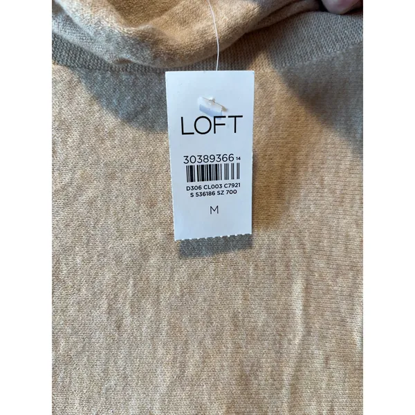 Loft Cowl Neck Poncho Cotton Blend Short Sleeve Sweater‎ Women’s Size Medium New - Image 7