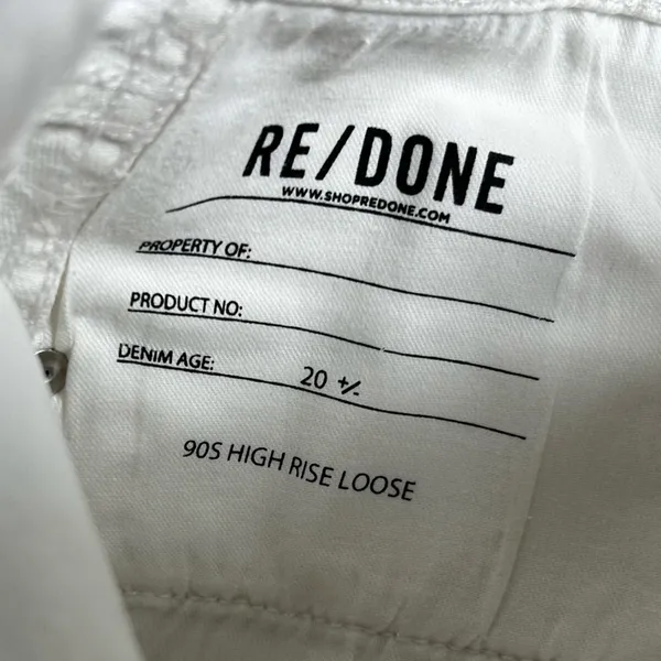 NWT Re/Done White 90’s High Rise Loose Fit Denim Jeans Size 31‎ - Image 9
