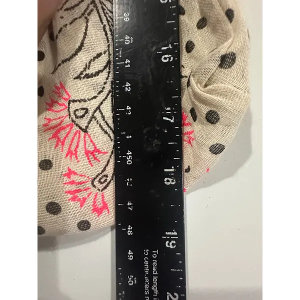 Free People Mixed Print Floral Star Polka Dot Cotton Gauze Tote Bag Pink Black - Image 6