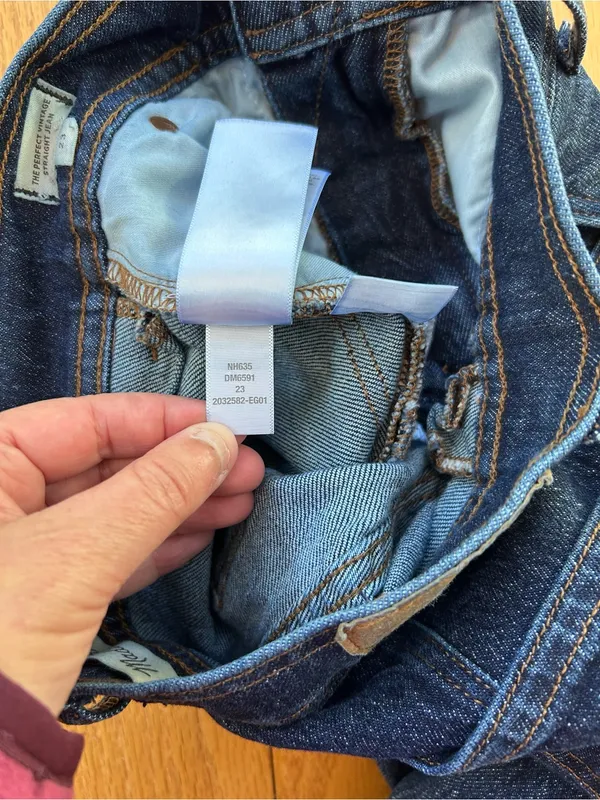 Madewell The Perfect Vintage Straight Jeans Stanhill Wash Pocket Edition Size 23 - Image 10