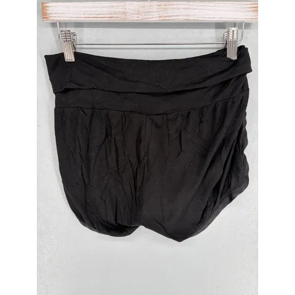 A Pea in the Pod Women Maternity Sleep Shorts Black Ruched Side Small - Image 3