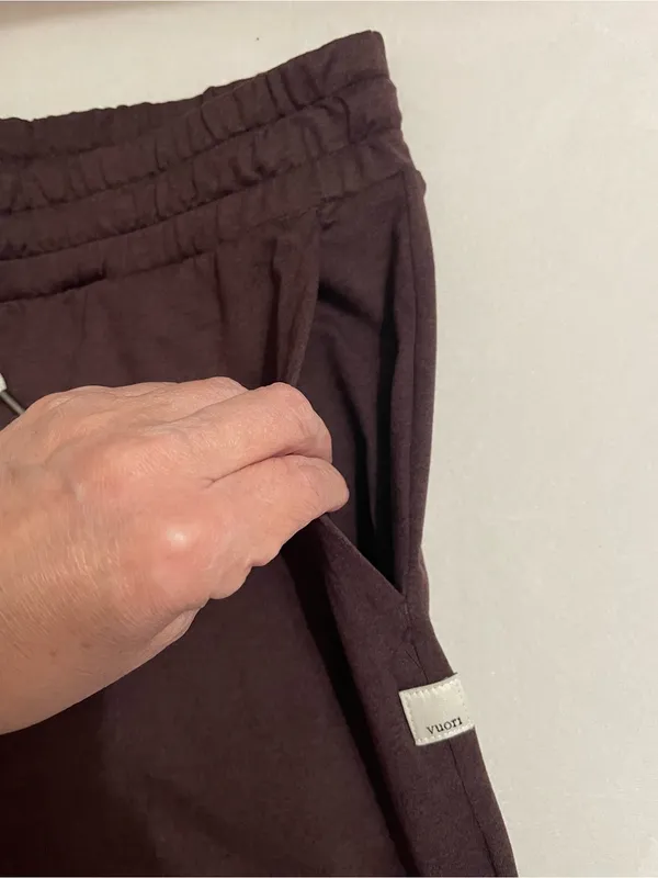 Vuori NWOT Halo Essential Wide Leg Relaxed Lounge Pants in Heathered Brown plum - Image 7